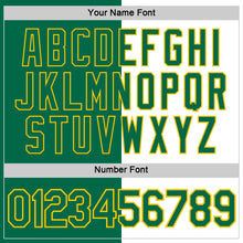 Load image into Gallery viewer, Custom Kelly Green White-Yellow Split Fashion Performance T-Shirt
