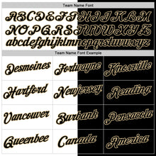 Load image into Gallery viewer, Custom Black White-Vegas Gold Split Fashion Performance T-Shirt
