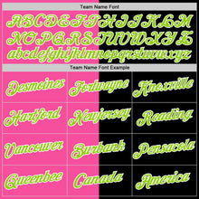 Load image into Gallery viewer, Custom Black Neon Green-Pink Split Fashion Performance T-Shirt
