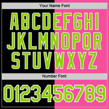 Load image into Gallery viewer, Custom Black Neon Green-Pink Split Fashion Performance T-Shirt
