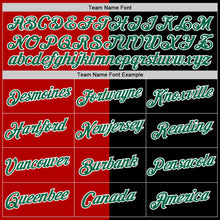 Load image into Gallery viewer, Custom Black Kelly Green-Red Split Fashion Performance T-Shirt

