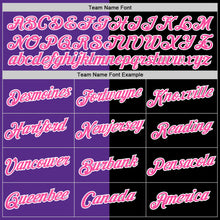 Load image into Gallery viewer, Custom Black Pink-Purple Split Fashion Performance T-Shirt
