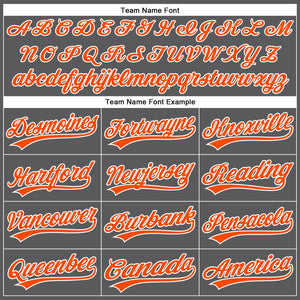 Custom Steel Gray Orange-White Authentic Baseball Jersey