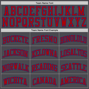 Custom Steel Gray Red-Royal Authentic Basketball Jersey