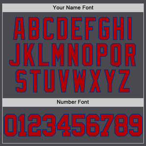Custom Steel Gray Red-Royal Authentic Basketball Jersey