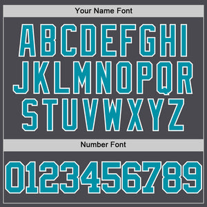 Custom Steel Gray Teal-White Authentic Basketball Jerse