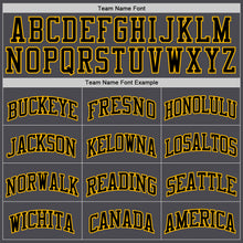 Load image into Gallery viewer, Custom Steel Gray Black-Gold Authentic Basketball Jerse
