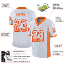 Load image into Gallery viewer, Custom White Orange-Red Drift Fashion Football Jersey
