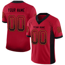 Load image into Gallery viewer, Custom Red Black-Orange Drift Fashion Football Jersey

