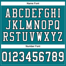 Load image into Gallery viewer, Custom Teal White-Black Mesh Authentic Football Jersey
