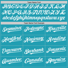 Load image into Gallery viewer, Custom Teal White Mesh Authentic Throwback Baseball Jersey
