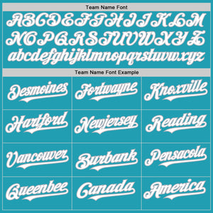 Custom Teal White-Gray Mesh Authentic Throwback Baseball Jersey