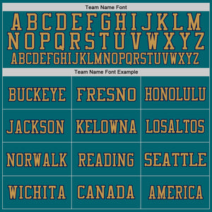 Custom Teal Navy-Old Gold Mesh Authentic Throwback Football Jersey
