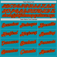 Load image into Gallery viewer, Custom Teal Orange-Black Authentic Throwback Basketball Jersey
