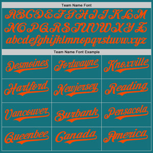 Custom Teal Orange Authentic Baseball Jersey