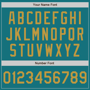 Custom Teal Old Gold Authentic Baseball Jersey