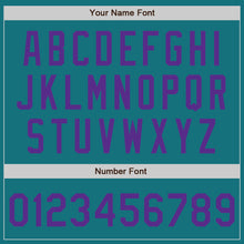 Load image into Gallery viewer, Custom Teal Purple Authentic Baseball Jersey
