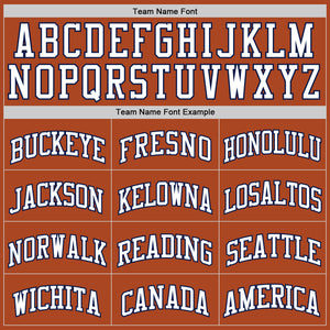 Custom Texas Orange White-Navy Authentic Basketball Jersey
