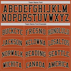 Custom Texas Orange Black-Cream Authentic Basketball Jersey