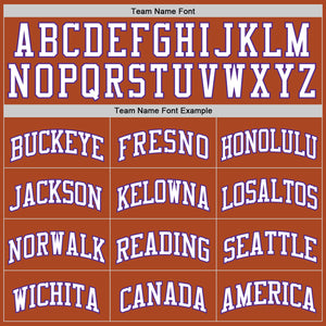 Custom Texas Orange White-Purple Authentic Basketball Jersey