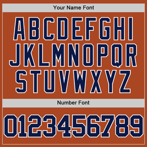Custom Texas Orange Navy-White Authentic Basketball Jersey