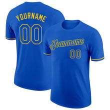 Load image into Gallery viewer, Custom Thunder Blue Yellow Performance T-Shirt
