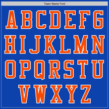 Load image into Gallery viewer, Custom Thunder Blue Orange-White Authentic Baseball Jersey
