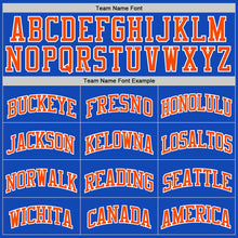 Load image into Gallery viewer, Custom Thunder Blue Orange-White Authentic Basketball Jersey
