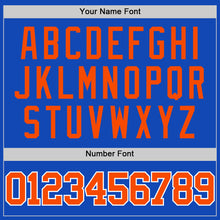 Load image into Gallery viewer, Custom Thunder Blue Orange-White Authentic Basketball Jersey
