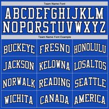 Load image into Gallery viewer, Custom Thunder Blue White-Black Authentic Basketball Jersey
