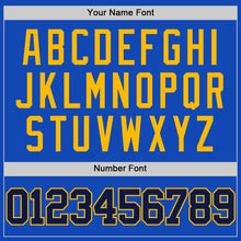 Load image into Gallery viewer, Custom Thunder Blue Navy-Gold Authentic Basketball Jersey
