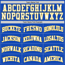 Load image into Gallery viewer, Custom Thunder Blue White-Gold Authentic Basketball Jersey
