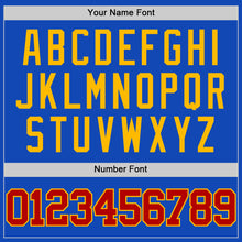 Load image into Gallery viewer, Custom Thunder Blue Red-Gold Authentic Basketball Jersey
