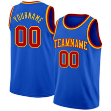 Load image into Gallery viewer, Custom Thunder Blue Red-Gold Authentic Basketball Jersey
