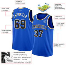 Load image into Gallery viewer, Custom Thunder Blue Black-Cream Authentic Basketball Jersey

