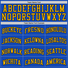 Load image into Gallery viewer, Custom Thunder Blue Black-Gold Authentic Basketball Jersey
