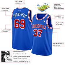 Load image into Gallery viewer, Custom Thunder Blue Red-White Authentic Basketball Jersey
