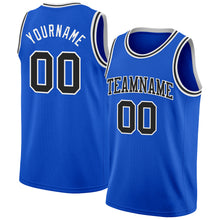 Load image into Gallery viewer, Custom Thunder Blue Black-White Authentic Basketball Jersey
