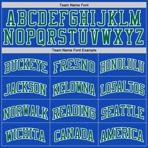 Custom Thunder Blue Kelly Green-White Authentic Basketball Jersey