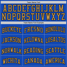 Load image into Gallery viewer, Custom Thunder Blue Black-Old Gold Authentic Basketball Jersey
