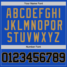Load image into Gallery viewer, Custom Thunder Blue Black-Old Gold Authentic Basketball Jersey
