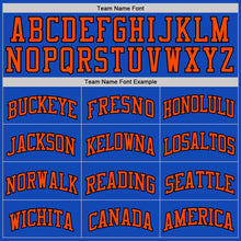 Load image into Gallery viewer, Custom Thunder Blue Black-Orange Authentic Basketball Jersey
