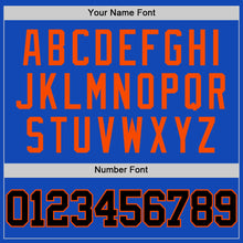 Load image into Gallery viewer, Custom Thunder Blue Black-Orange Authentic Basketball Jersey
