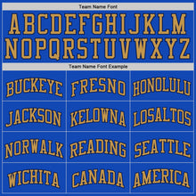 Load image into Gallery viewer, Custom Thunder Blue Navy-Old Gold Authentic Basketball Jersey
