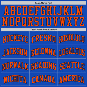 Custom Thunder Blue Navy-Orange Authentic Basketball Jersey