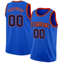 Load image into Gallery viewer, Custom Thunder Blue Navy-Orange Authentic Basketball Jersey
