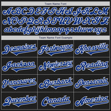 Load image into Gallery viewer, Custom Black Royal-White Authentic Two Tone Baseball Jersey
