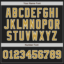 Load image into Gallery viewer, Custom Black Old Gold-White Authentic Two Tone Baseball Jersey
