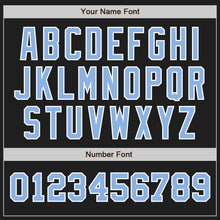 Load image into Gallery viewer, Custom Black Light Blue-White Authentic Two Tone Baseball Jersey

