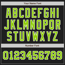 Load image into Gallery viewer, Custom Black Neon Green-White Authentic Two Tone Baseball Jersey
